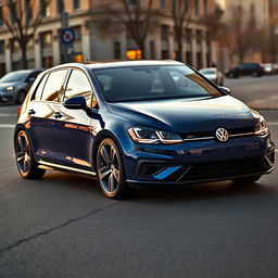 A custom-designed Volkswagen Golf MK4 that incorporates the luxurious design elements of the VW Phaeton, featuring a longer body to match the length of the Phaeton