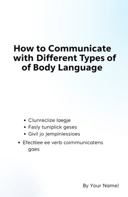 A professional cover page for a document titled 'How to Communicate with Different Types of Body Language'