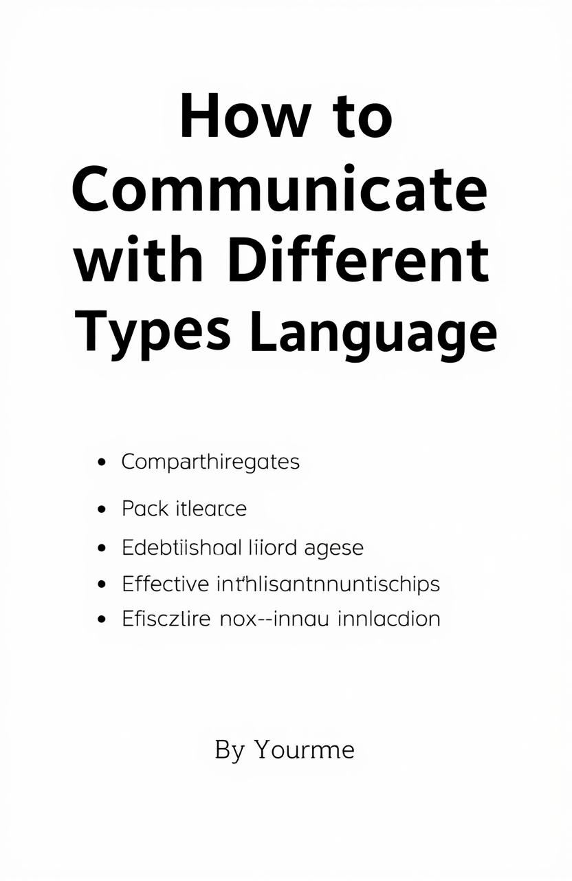 A professional cover page for a document titled 'How to Communicate with Different Types of Body Language'