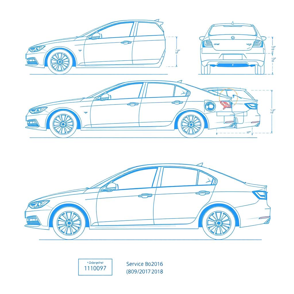 Blueprint of a Sedan: Explore Every Angle