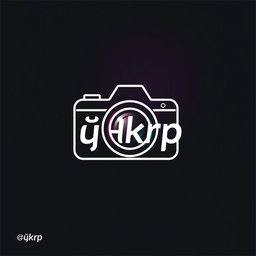 A modern and sleek logo design featuring a camera as the central element