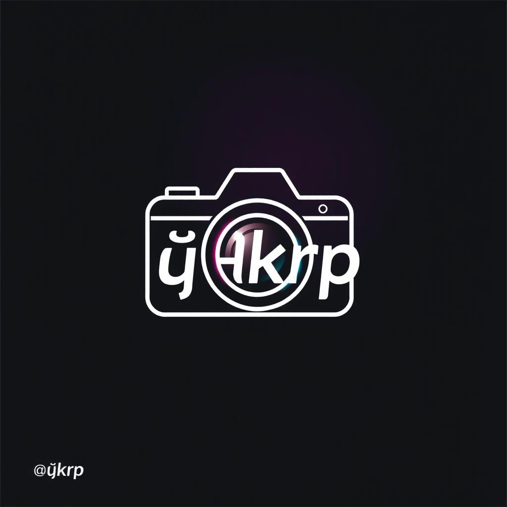 A modern and sleek logo design featuring a camera as the central element
