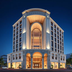 A dynamic and luxurious 20-story residential and commercial tower with a unique design