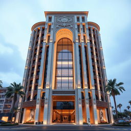 A dynamic and luxurious 20-story residential and commercial tower with a unique design