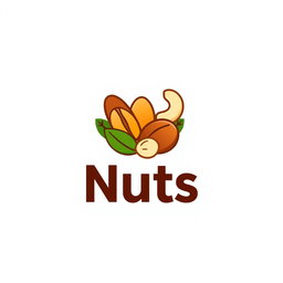 A modern and sleek logo design featuring a stylized depiction of nuts
