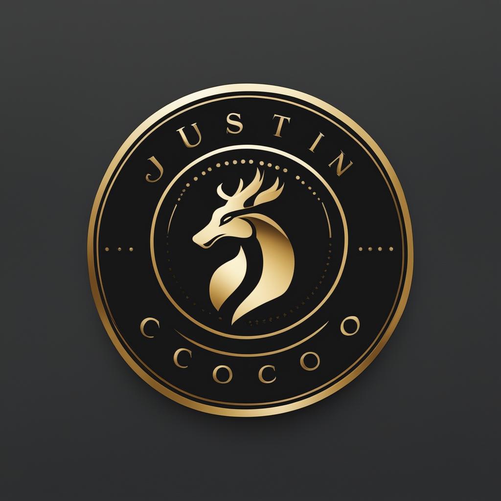 A high-quality digital art image of a company logo for 'Justin Co