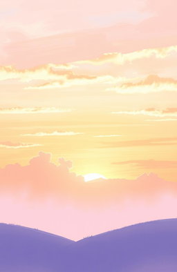An art cover featuring a breathtaking sunrise scene created in soft pastel colors, with gentle brush strokes that give a freshly painted look