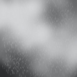A subtle textured background evoking rain or gray clouds, featuring a metallic gray that gradually fades into a darker shade