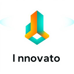 A modern and sleek logo design featuring a minimalist style, incorporating a geometric shape symbolizing innovation and creativity