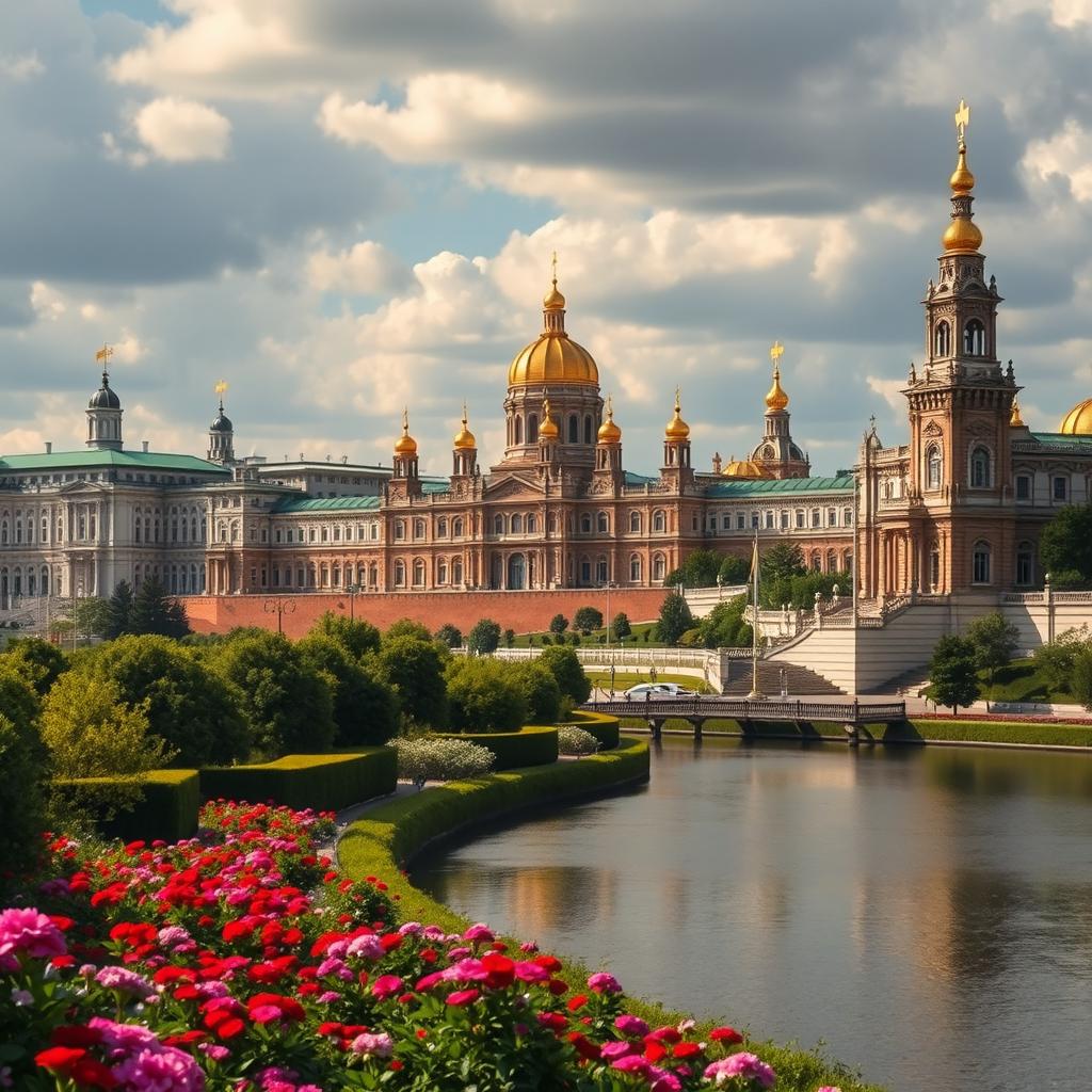 A majestic and grand landscape depicting the grandeur of the Russian Empire