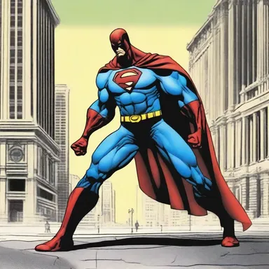 The superhero's arch-enemy used his evil powers to afflict the innocent citizens of the city.