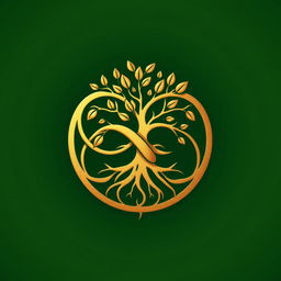 A powerful and intricate symbol representing the concept of infinite legacy, featuring an intertwined loop design that resembles both a infinity symbol and a tree of life
