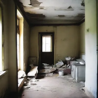 The cramped layout of the house afflicted the residents, causing great unhappiness.