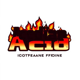 A bold and striking logo for 'Icdian Acid', featuring the name prominently in stylized, modern typography