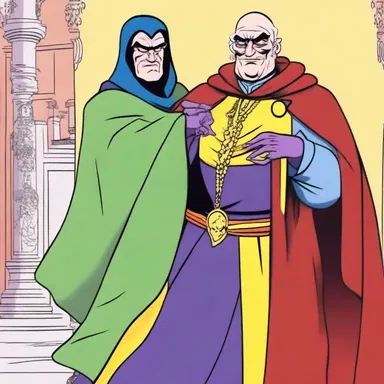 In the cartoon, the villain sought to afflict the hero with a series of misfortunes.