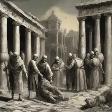 The plague that afflicted the ancient city was seen as a punishment from the gods.