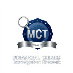 A sophisticated logo design representing the Middletown Connecticut Financial Crimes Investigation Network