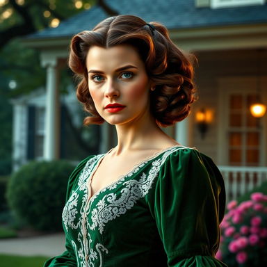 A stunning representation of Scarlett O'Hara from Gone with the Wind