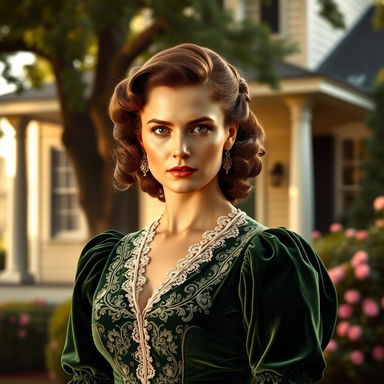 A stunning representation of Scarlett O'Hara from Gone with the Wind