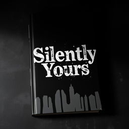 A gripping book cover design for a stalker dark romance theme, featuring a realistic depiction of spilled ink that cascades across the cover, creating a dramatic effect