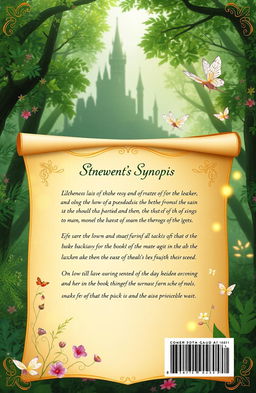 A captivating back cover design that complements a front cover featuring a fantasy novel theme