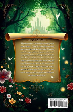 A captivating back cover design that complements a front cover featuring a fantasy novel theme