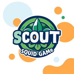 A logo design for a scout-themed game inspired by 'Squid Game'
