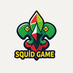 A logo design for a scout game inspired by the concepts from Squid Game