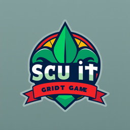 A logo design for a scout game inspired by the concepts from Squid Game