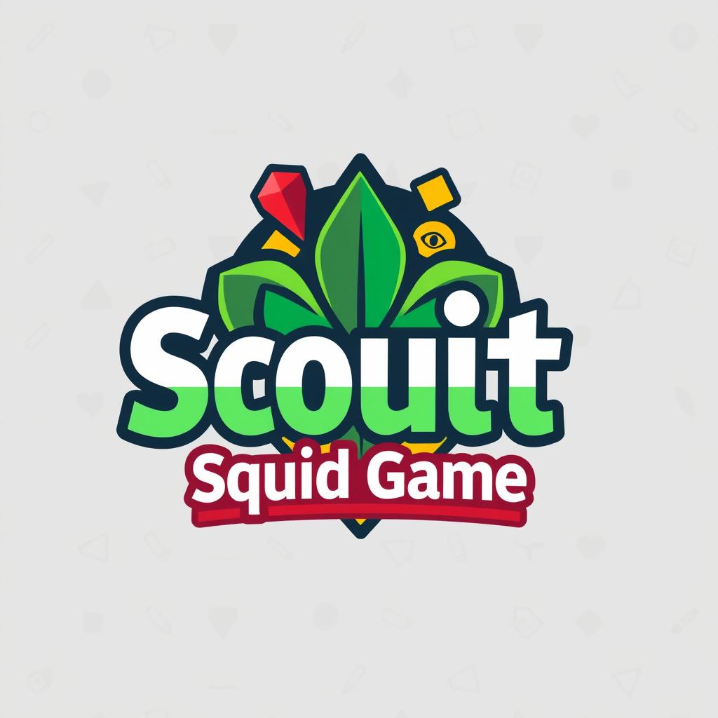 A logo design for a scout game inspired by the concepts from Squid Game