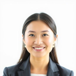 A professional portrait for an official cover, featuring a calm and serene individual