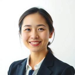 A professional portrait for an official cover, featuring a calm and serene individual