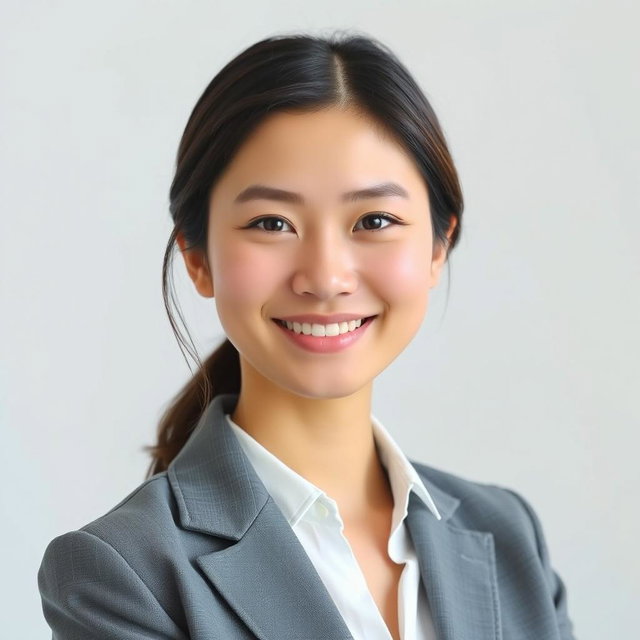A professional portrait for an official cover, featuring a calm and serene individual