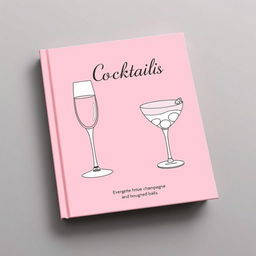 A stylish book cover featuring elegant line drawings of a coupette champagne glass and a low ball cocktail glass