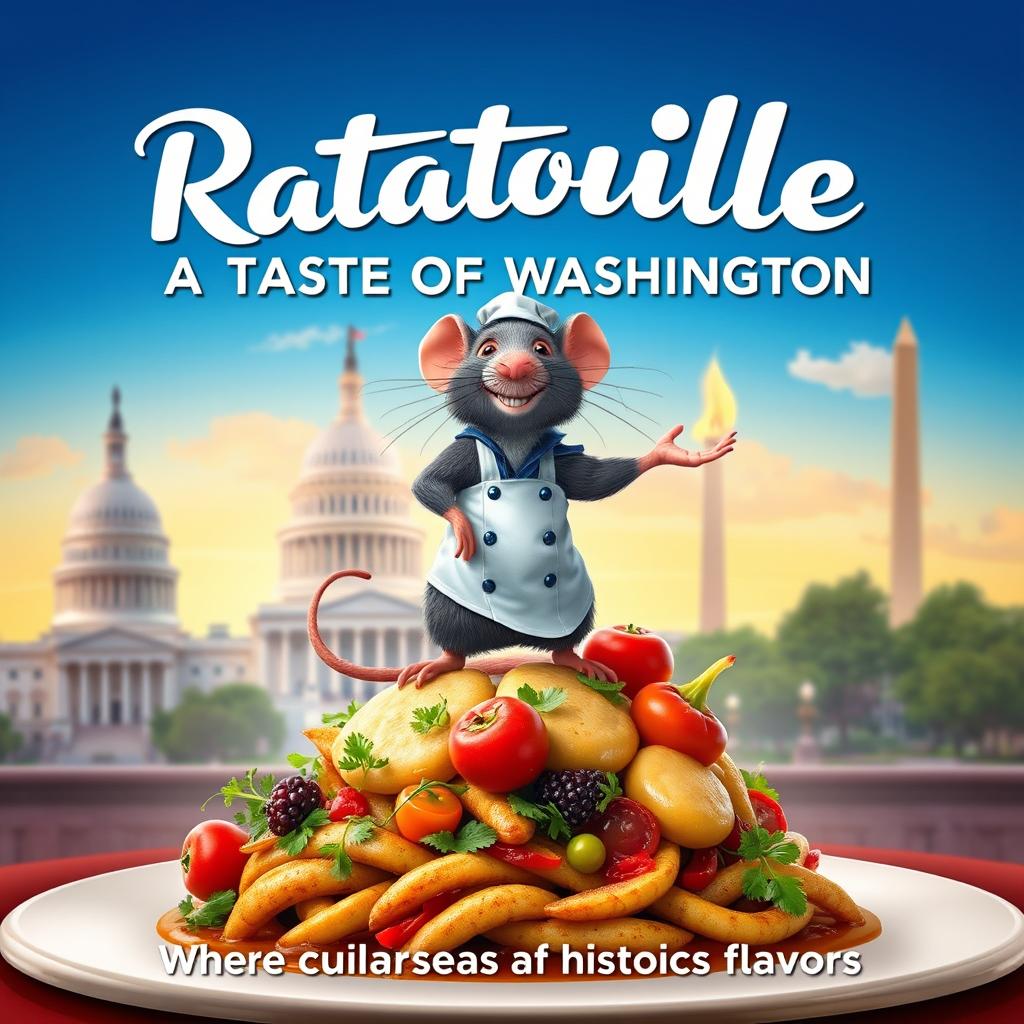 A movie poster for a fictional sequel to 'Ratatouille' set in Washington, D