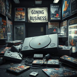 A visual representation of a struggling video game console brand, specifically PlayStation