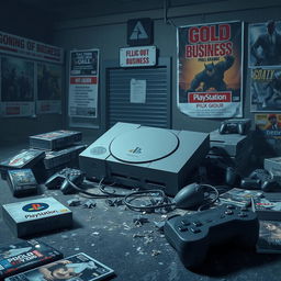 A visual representation of a struggling video game console brand, specifically PlayStation