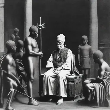 The emperor affranchised the slaves as part of a religious ceremony, symbolizing their liberation from bondage.