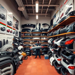 A realistic car spare parts shop specializing in Iranian car body parts
