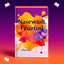 A captivating book cover design featuring a blend of vibrant colors and abstract shapes