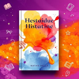 A captivating book cover design featuring a blend of vibrant colors and abstract shapes