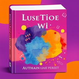 A captivating book cover design featuring a blend of vibrant colors and abstract shapes
