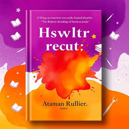 A captivating book cover design featuring a blend of vibrant colors and abstract shapes