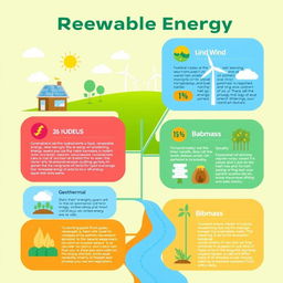 An informative and visually engaging infographic about renewable energy sources