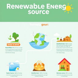 An informative and visually engaging infographic about renewable energy sources
