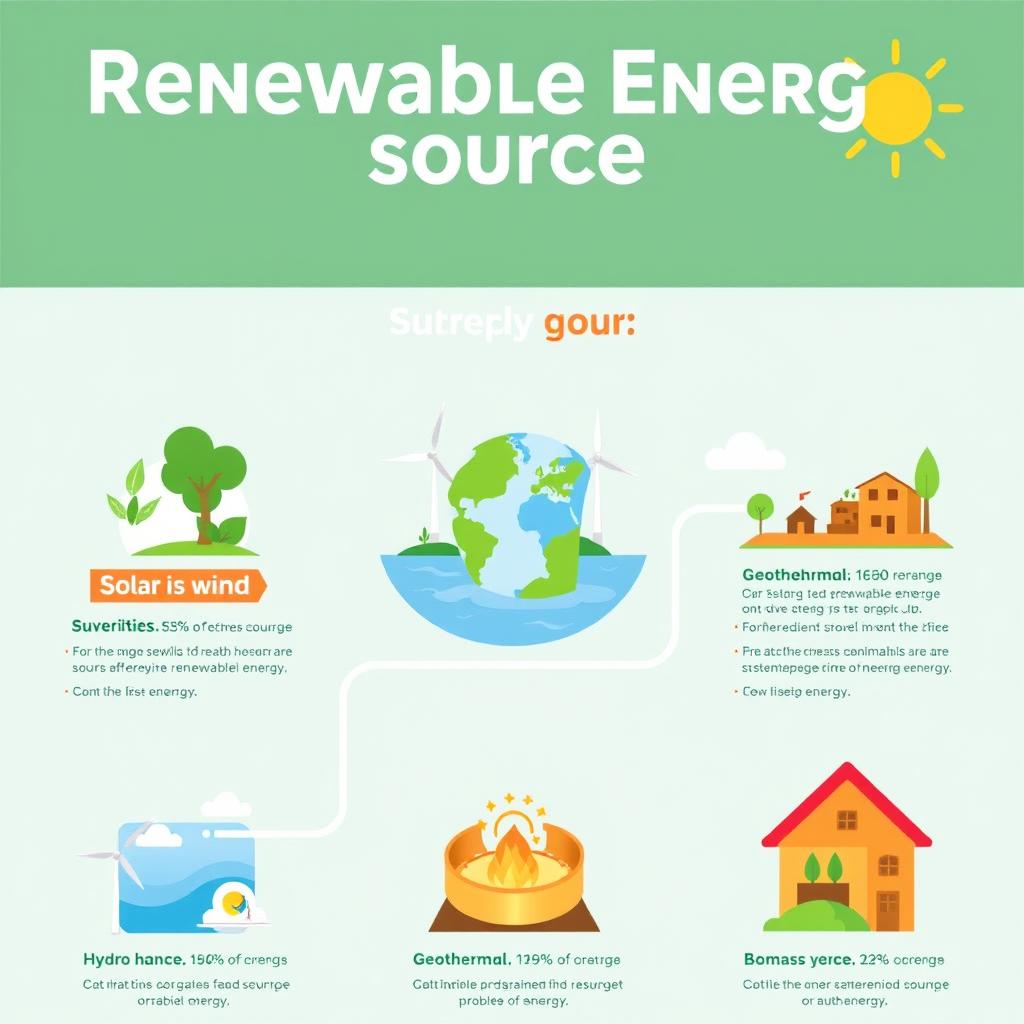 An informative and visually engaging infographic about renewable energy sources