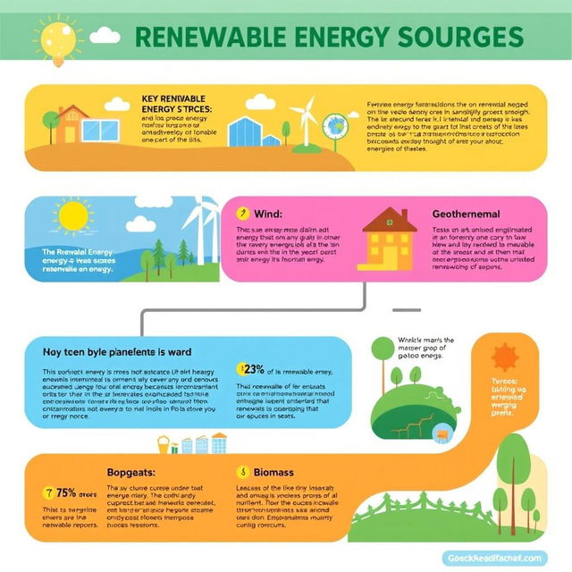 An informative and visually engaging infographic about renewable energy sources
