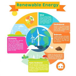An informative and visually engaging infographic about renewable energy sources
