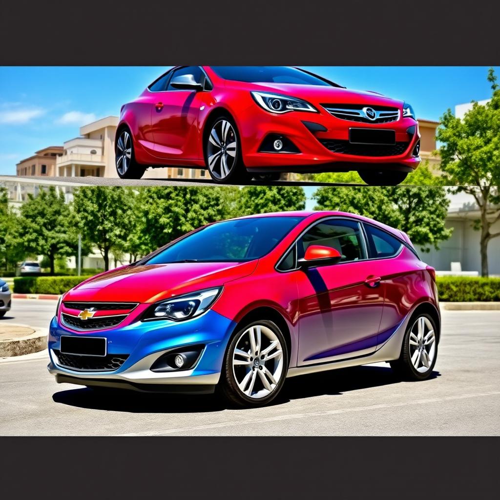 A popular car design inspired by the Chevrolet Astra Hatch 2011, showcasing a sleek and modern exterior with smooth curves and sporty lines