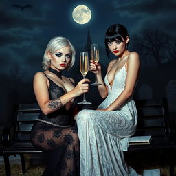 A surreal Salvador Dali inspired scene featuring two stunning and attractive 18-year-old girls